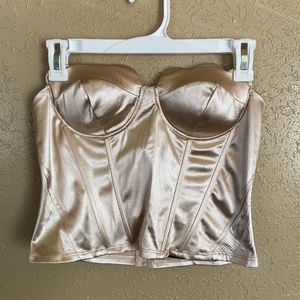 forever 21 satin bustier top